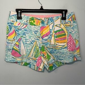 Lilly Pulitzer Adie You Gotta Regatta 100% Cotton Shorts Size 0